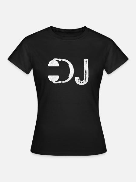 DJ Koszulka słuchawkowa I Heart Being A DJs Party Tee - T-shirt dam - svart