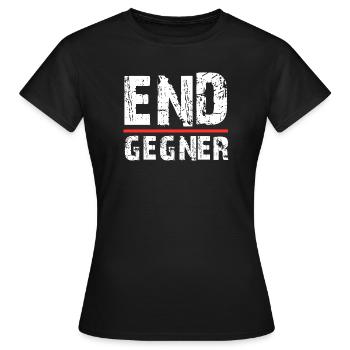 Endgegner Gamer Design - Frauen T-Shirt - Schwarz - Vorne - AI Model Female 172 dark (172cm)