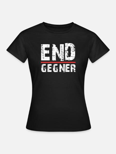 Endgegner Gamer Zocker Gaming Design - Frauen T-Shirt - Schwarz