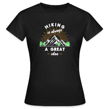 Gletscher Berge Wandern Statement Wanderer Natur - Frauen T-Shirt - Schwarz - Vorne - AI Model Female 172 dark (172cm)