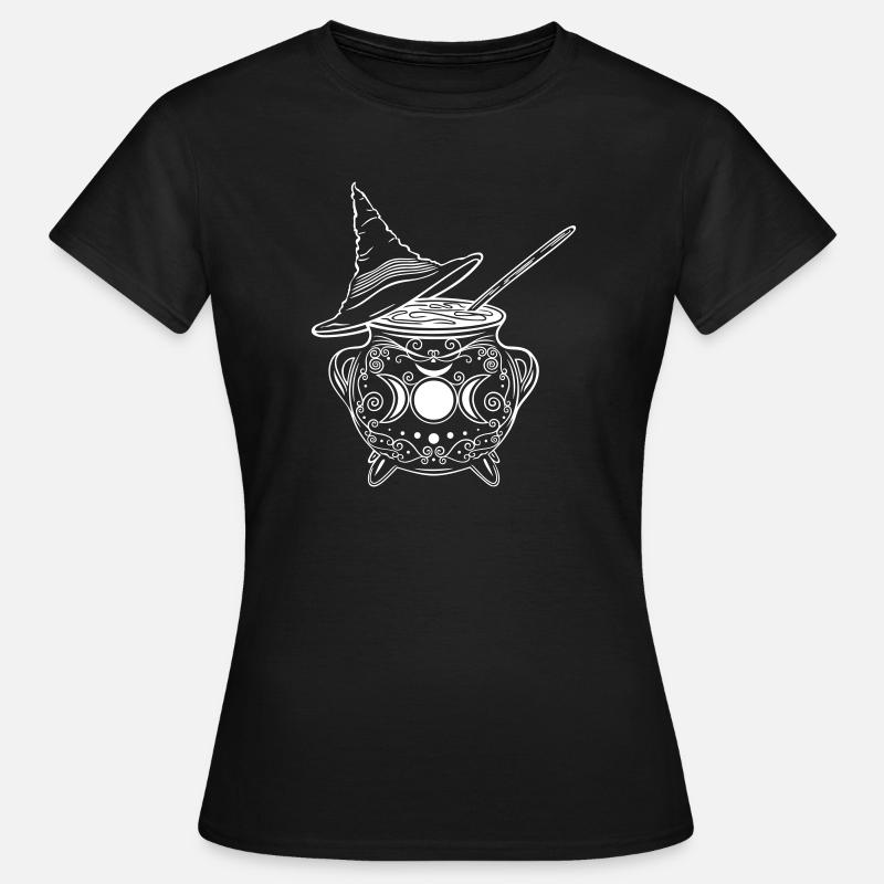 Witch's Cauldron Witch's Hat Witches Walpurgis Night - Women's T-Shirt - black