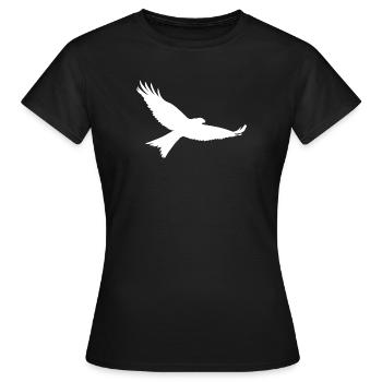 Oiseau de proie en blanc - T-shirt Femme - noir - Devant - AI Model Female 172 dark (172cm)