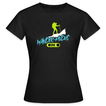 Bergwandern Wandern Wanderer Gletscher Statement - Frauen T-Shirt - Schwarz - Vorne - AI Model Female 172 dark (172cm)