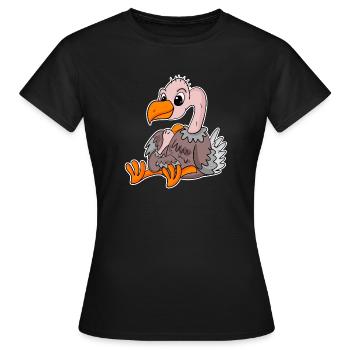 Vulture family - vulture with baby - Women's T-Shirt - black - Front - AI Model Female 172 dark (172cm)