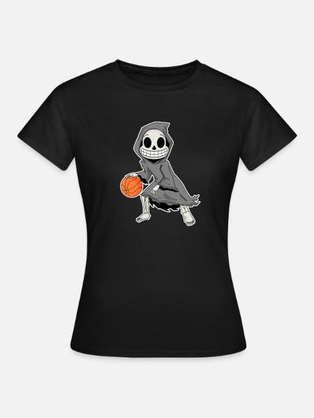 Sensenmann spielt Basketball - Frauen T-Shirt - Schwarz