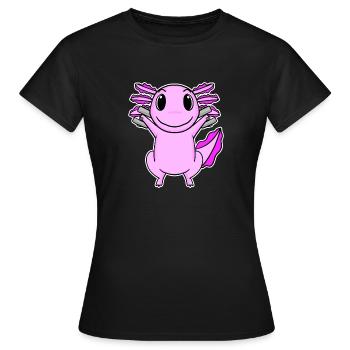 Axolotl Dumbbell Training Strength Training Fitness - T-shirt Femme - noir - Devant - AI Model Female 172 dark (172cm)