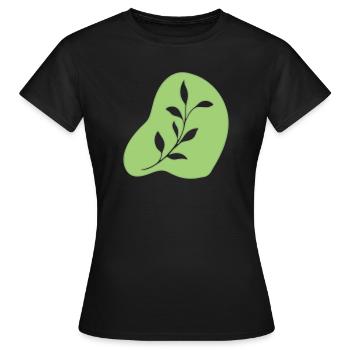 Leaves - Women's T-Shirt - black - Front - AI Model Female 172 dark (172cm)