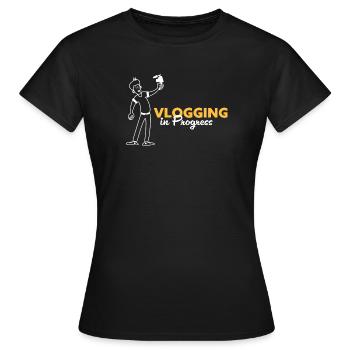 Vlogging im Gange - Frauen T-Shirt - Schwarz - Vorne - AI Model Female 172 dark (172cm)