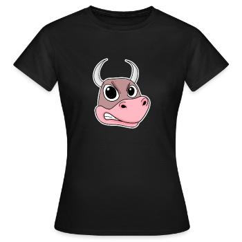 Taureau en colère - T-shirt Femme - noir - Devant - AI Model Female 172 dark (172cm)
