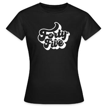 Quarante-cinq 45e anniversaire Hommes Femmes 45 ans - T-shirt Femme - noir - Devant - AI Model Female 172 dark (172cm)