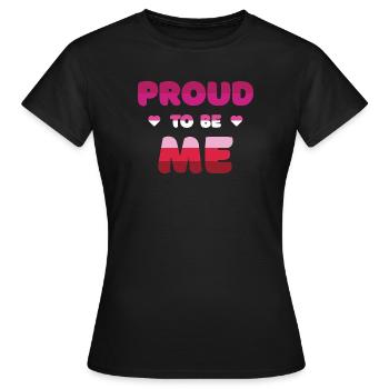 Lesbian Pride to Be Me - Pride Month - Women's T-Shirt - black - Front - AI Model Female 172 dark (172cm)
