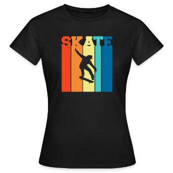 Skateboarden, Skateboarden, Skateboarden - Frauen T-Shirt - Schwarz - Vorne - AI Model Female 172 dark (172cm)
