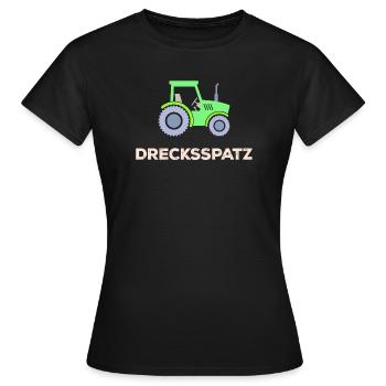 Nutzfahrzeug Spruch Traktor Landleben Landwirt - Frauen T-Shirt - Schwarz - Vorne - AI Model Female 172 dark (172cm)