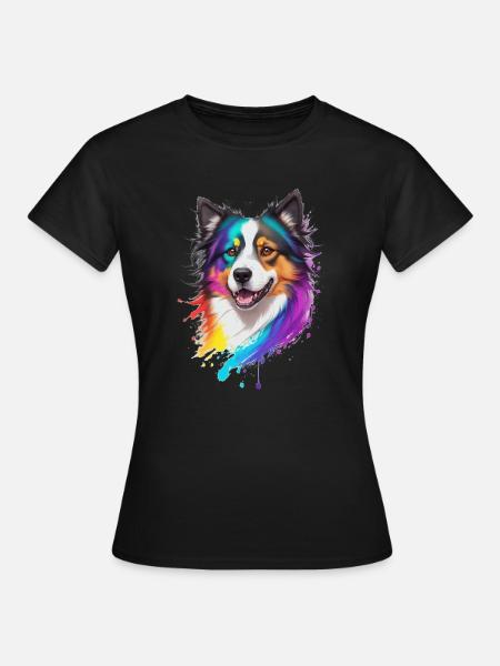 Collie - Frauen T-Shirt - Schwarz