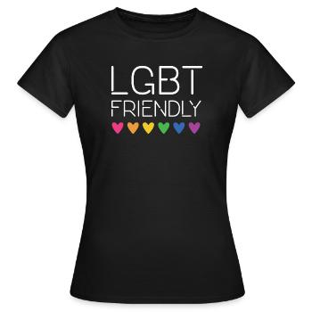 LGBT-freundlich - Frauen T-Shirt - Schwarz - Vorne - AI Model Female 172 dark (172cm)