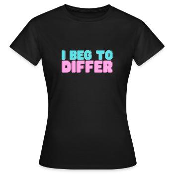 Je ne suis pas d’accord - Ove Sundberg - T-shirt Femme - noir - Devant - AI Model Female 172 dark (172cm)