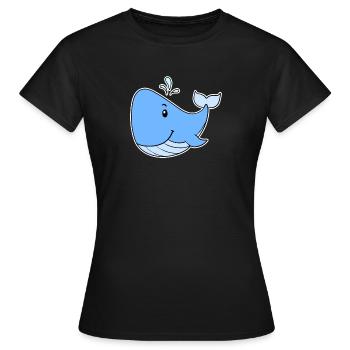 Ozean Wal - Frauen T-Shirt - Schwarz - Vorne - AI Model Female 172 dark (172cm)