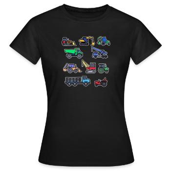 Tracteur Agricole biologique Machines agricoles Ferme de véhicules - T-shirt Femme - noir - Devant - AI Model Female 172 dark (172cm)