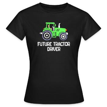 Nutzfahrzeug Statement Landleben Traktor Bauer - Frauen T-Shirt - Schwarz - Vorne - AI Model Female 172 dark (172cm)