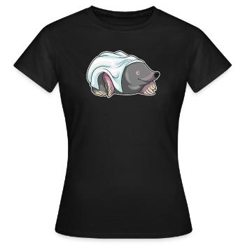 Maulwurf Braut Schleier Hochzeit - Frauen T-Shirt - Schwarz - Vorne - AI Model Female 172 dark (172cm)