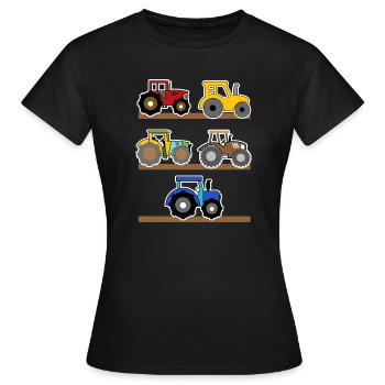 Agriculture Rural life Farming Tractor Farmer - Women's T-Shirt - black - Front - AI Model Female 172 dark (172cm)