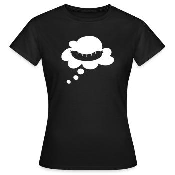 Bratwurst Denkblase Camping grillen Urlaub Fan - Frauen T-Shirt - Schwarz - Vorne - AI Model Female 172 dark (172cm)