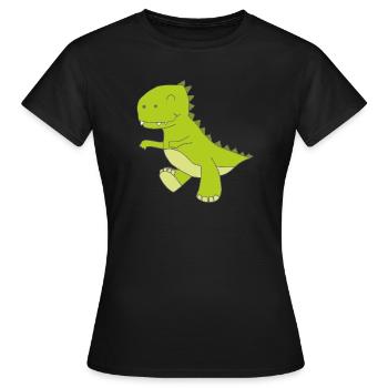 Dino small - Women's T-Shirt - black - Front - AI Model Female 172 dark (172cm)