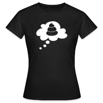 Mist fluchen lustige Bilder Humor denken Denkblase - Frauen T-Shirt - Schwarz - Vorne - AI Model Female 172 dark (172cm)