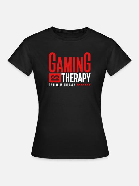 GAMING IS THERAPY - Women's T-Shirt - black