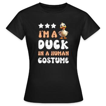 Canards canards - T-shirt Femme - noir - Devant - AI Model Female 172 dark (172cm)