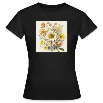 Fleur - T-shirt Femme - noir - Devant - AI Model Female 172 dark (172cm)