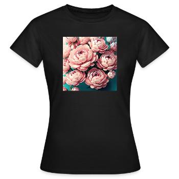 Fleur - T-shirt Femme - noir - Devant - AI Model Female 172 dark (172cm)