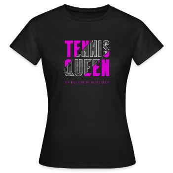 Tennis Königin - Frauen T-Shirt - Schwarz - Vorne - AI Model Female 172 dark (172cm)