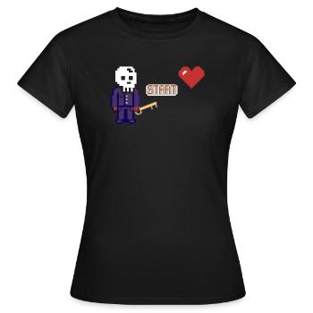 Start - T-shirt Femme - noir - Devant - AI Model Female 172 dark (172cm)