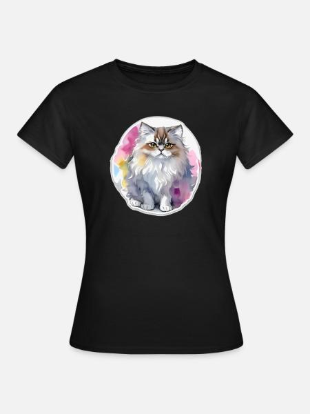 Perserkatze - Frauen T-Shirt - Schwarz