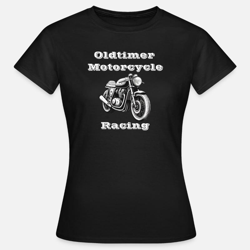 Oldtimer Motorcycle Racing blanc - T-shirt Femme - noir