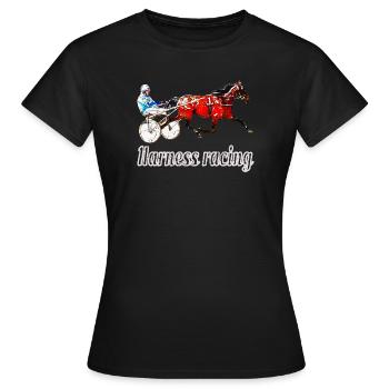 Design Traber avec lettrage - T-shirt Femme - noir - Devant - AI Model Female 172 dark (172cm)