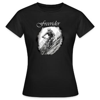 Freerider white - Women's T-Shirt - black - Front - AI Model Female 172 dark (172cm)
