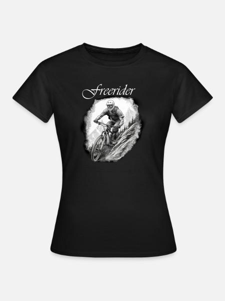 Freerider weiß - Frauen T-Shirt - Schwarz