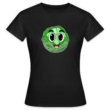 Kopfkohl Kohl - Frauen T-Shirt - Schwarz - Vorne - AI Model Female 172 dark (172cm)