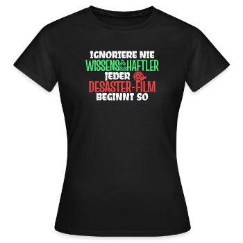 Film Schauen Movies Statement Dvd Abend Kinoabend - Frauen T-Shirt - Schwarz - Vorne - AI Model Female 172 dark (172cm)