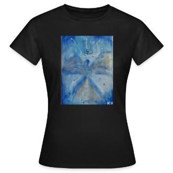 Archange Michel - T-shirt Femme - noir - Devant - AI Model Female 172 dark (172cm)