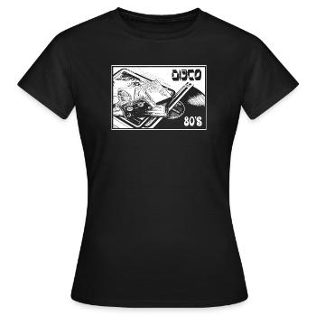 DISKOTHEK - Frauen T-Shirt - Schwarz - Vorne - AI Model Female 172 dark (172cm)