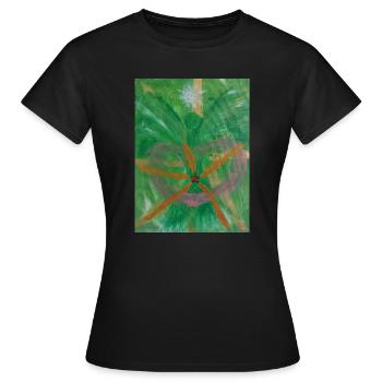 Archange Raphaël Guérisseur Ange - T-shirt Femme - noir - Devant - AI Model Female 172 dark (172cm)