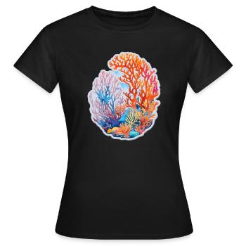 Corail - T-shirt Femme - noir - Devant - AI Model Female 172 dark (172cm)