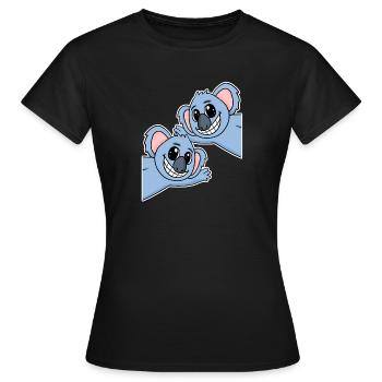 Koala Koalas - T-shirt Femme - noir - Devant - AI Model Female 172 dark (172cm)