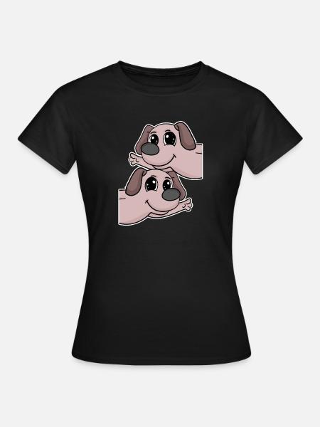 Hund hunde - Frauen T-Shirt - Schwarz