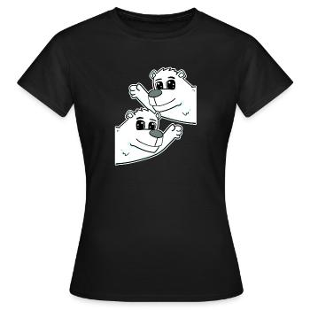 Ours polaire Ours polaire - T-shirt Femme - noir - Devant - AI Model Female 172 dark (172cm)