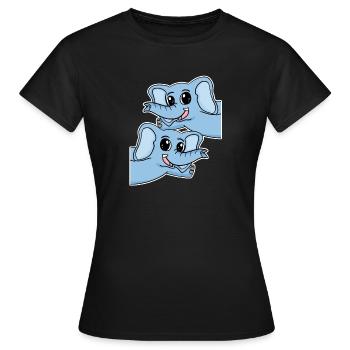 Elephant Elephant - Women's T-Shirt - black - Front - AI Model Female 172 dark (172cm)