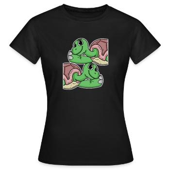 Turtle Turtles - Women's T-Shirt - black - Front - AI Model Female 172 dark (172cm)